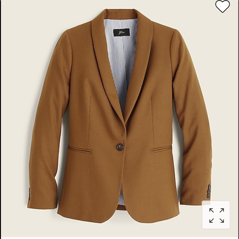 Size 8, “PARKE” BLAZER IN WOOL FLANNEL JCREW